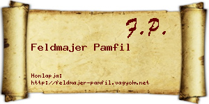 Feldmajer Pamfil névjegykártya